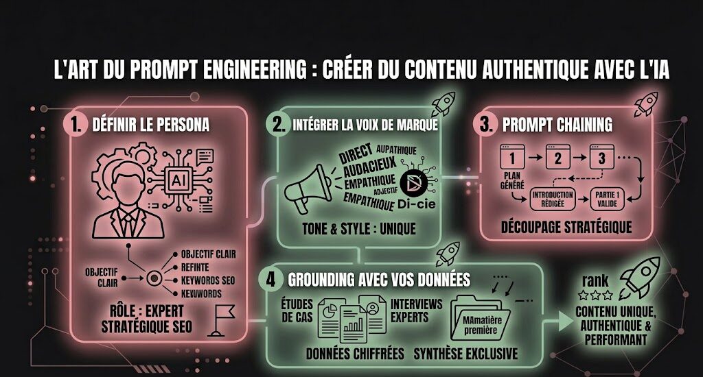 L&rsquo;Art du Prompt Engineering : Comment utiliser l&rsquo;IA pour créer du contenu sans perdre son âme ?